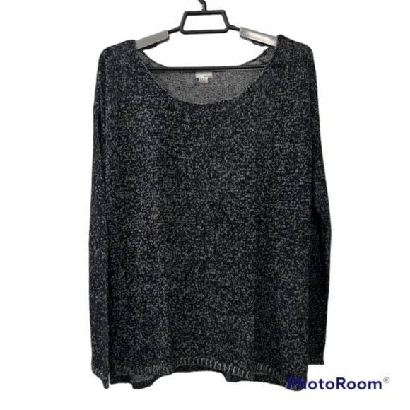 GARAGE Womens Black & White Knit Round Neck Pullover Sweater Size XS-S - Picture 1 of 10